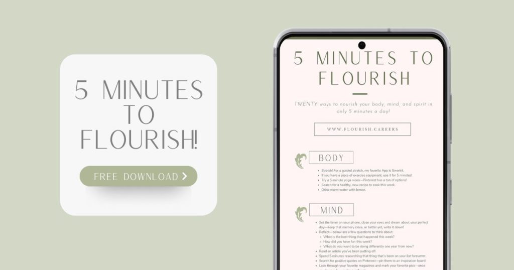 5 Minutes to Flourish - Free Download | Flourish Careers