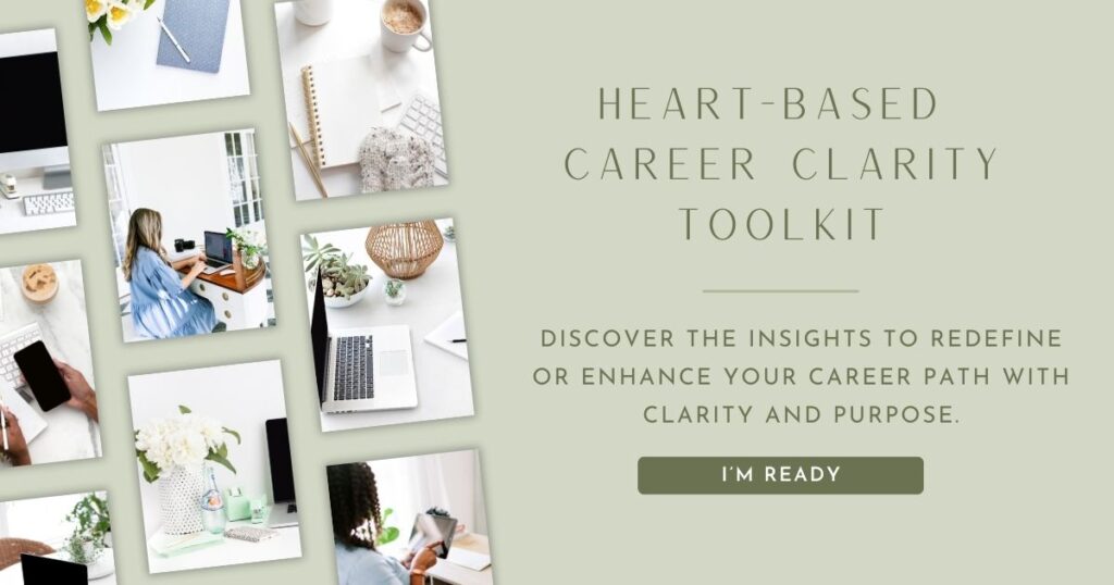 Heart Based Career Clarity Toolkit, Promo CTA for Blog Post | Flourish Careers